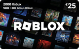 Carátula de Tarjeta regalo de Roblox - 2,000 Robux [ordenador, móvil, tableta, Xbox One, Oculus Rift o HTC Vive]